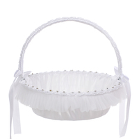Cadeaux de mariage pour fête nuptiale fournitures de décoration motif fleur rose grande taille ruban arc femmes filles panier de mariage fleurs
