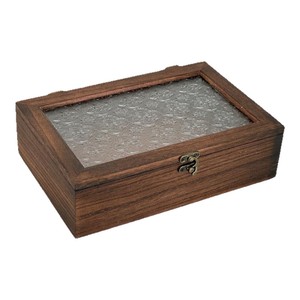Wooden Jewelry <b>Box</b> Rectangular <b>Storage</b> <b>Box</b> With Glass Top For Jewelry Necklace <b>Photo</b> Collection Multiple Sizes - Product Image 4