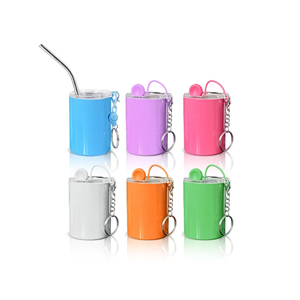 Vaso de chupito de acero inoxidable mini de 3 oz con recubrimiento en polvo, con tapa y pajita, 96 unidades/caja, desde almacén de EE. UU. (RTS) - Product Image 1