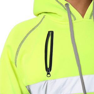 Ropa de Seguridad Reflectante de Alta Visibilidad Personalizada para Invierno, Sudadera con Capucha Reflectante de Alta Visibilidad para Hombre, Sudadera de Seguridad de Alta Visibilidad - Product Image 6