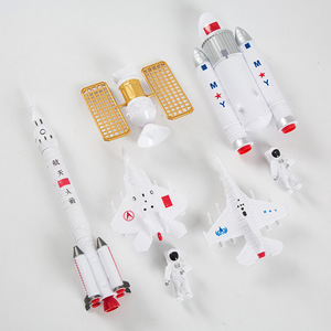 Space Cake Toppers Set Rocket Astronaut Birthday Party Decor Reusable Plastic Cake Decorating Supplies - Product Image 3
