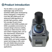 Scanner laser 3D portable Geosun GS 200G SLAM+RTK LiDAR, récepteur de haute précision pour la topographie, la construction et la cartographie