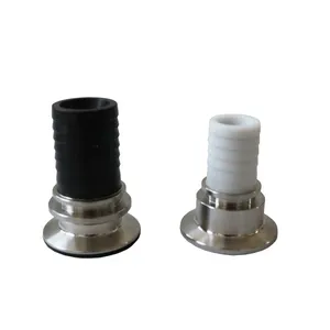 Sanitary SS316L+PFA Lined Tri-Clamp Hose Barb Fitting