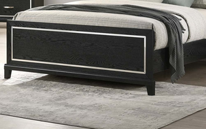Modern Style <b>Queen</b> <b>Size</b> <b>Bed</b> Built in LED Lights Medium Density Black Finish Bedroom Furniture - Product Image 3