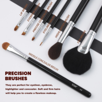 EMF Professionnel Kit de Pinceaux de Maquillage 14 Pièces, Haute Qualité, Virole en Cuivre, Végétalien, Pinceaux de Luxe pour Fond de Teint, Logo Personnalisé