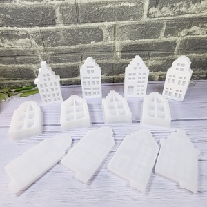 Casa de Playa Grande ecológica hecha a mano, herramienta de pastel de silicona S1190, casa gótica, 3 moldes de base para hornear PC - Product Image 4