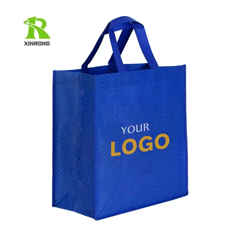 Hot promoção alta qualidade item sacola de compras OEM personalizado laminado não tecido eco sacolas com logotipo impresso personalizado
