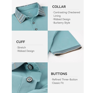 Polo de Rendimiento Premium para Hombre, Secado Rápido, Transpirable, Ligero, para Golf y Uso Casual, Corte Ajustado - Product Image 4