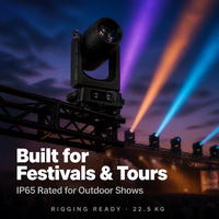 Projecteur de scène LED 600W étanche à tête mobile, faisceau, spot et wash 3-en-1 pour éclairage de concert extérieur DMX512 RDM
