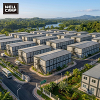 WELLCAMP Ufficio Container Smontabile, Appartamento Prefabbricato, Edificio Modulare Portatile dal Design Moderno, Colore Bianco