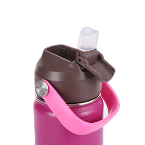 12oz dễ thương màu sắc tương phản trẻ em của cách điện Tumbler thép không gỉ, chân không leakproof, thể thao ngoài trời chai nước với rơm - Product Image 5