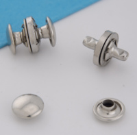 Kancing Magnet Logam Ganda Berkrom 10x2mm QingHe untuk Tas Tangan, Ransel, dan Koper