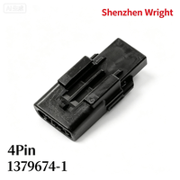 Connecteur de câblage mâle 4P TE 1379674-1 12V pour faisceau automobile, accessoires de véhicule, bornes PBT noires