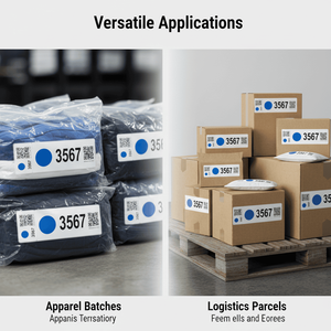 3-in-1 ID tags scannable QR code ID stickers large number ID <b>labels</b> <b>waterproof</b> vinyl stickers luggage ID labelswith QR code - Product Image 3