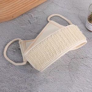 Brosse de massage exfoliante longue en sisal naturel avec manche en jute, marque OEM pour le corps - Product Image 6