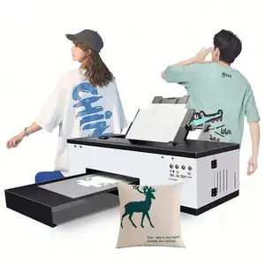 Modified L1800/1390 Printer 1 White 4 Colors Ink A3 PET Film DTF Printer T-shirt Printing Machines Offset DTF Ink Printers