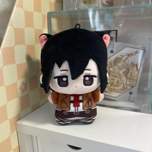 Peluche en polyester de 10 cm, merchandising Attack on Titan, adorable figurine <span class=keywords><strong>Eren</strong></span>, rembourrage en coton PP, figurines <span class=keywords><strong>Eren</strong></span>, Levi et Annie - Product Image 2