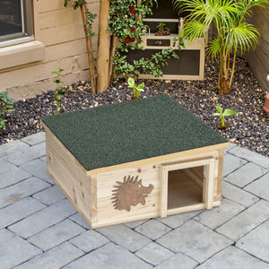 Rifugio per Ricci da Giardino Resistente alle Intemperie, Casetta in Legno per Alimentazione, Armadietto in Abete per Cibo per Ricci - Product Image 2