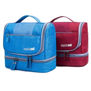 High Quality Polyester Toilet Wash Bag Custom New Design Fashionable Zipper Closure Waterproof Cosmetic <b>Makeup</b> <b>Case</b> Towel - Product Image 2