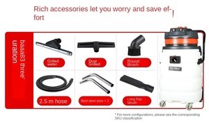 Bf583a industriel 90L baril en plastique puissant humide Commercial ménage Machine d'aspiration d'eau haute <span class=keywords><strong>aspirateur</strong></span> électrique humide - Product Image 5