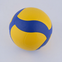 Ballon de volley-ball professionnel en PVC thermosoudé, taille officielle 5, durable, avec logo, vente en gros d'usine, stock personnalisé, moins cher