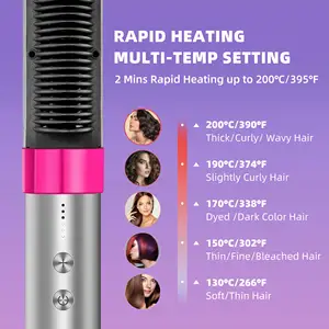Nuevo lanzamiento Wireless K Skin Hair Cares Alisador de pelo Peine 2 en 1 Inalámbrico USB Recargable Alisador de pelo Peine