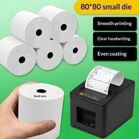 Papel Térmico de 80x80 mm, Rollo Reciclable de Núcleo Pequeño 80*80 con Buen Desarrollo de Color, Uso Agrícola, Pulpa Química