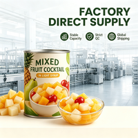 Premium Fruitcocktail in blik 850g Perzik Peer in dikke siroop BRC HALAL OEM Aangepast logo Private Label Groothandel