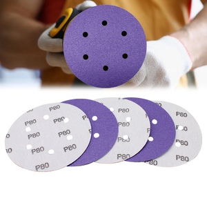 Dischi Abrasivi Viola Multi-foro per Auto 150mm da 40 a 2000 Grit, Dischi in Carta Abrasiva Ceramica Viola da 6 Pollici - Product Image 5