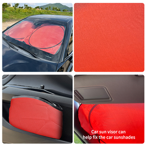 Xiangta plegable revestimiento de plata coche protección UV parasol personalizado parabrisas delantero visera coche ventana delantera parasol - Product Image 4