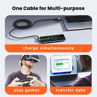 Câble de données VR Toocki 5m 2 en 1 Type-C vers USB-A, câble Type-C vers Type-C pour jeux VR
