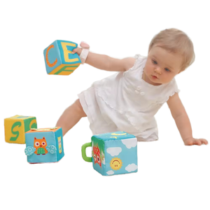 Giocattoli di peluche funzionali per bambini giochi di esercizi visivi intellettuali morbidi blocchi di peluche quadrati - Product Image 1