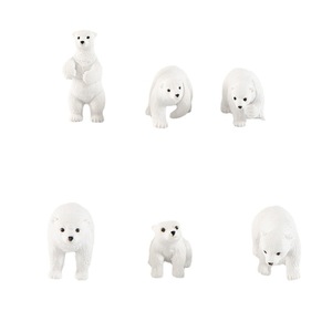 Figuras de Oso Polar en Miniatura, Decoraciones de Plástico para Interiores, Adornos Artesanales D1313 - Product Image 1