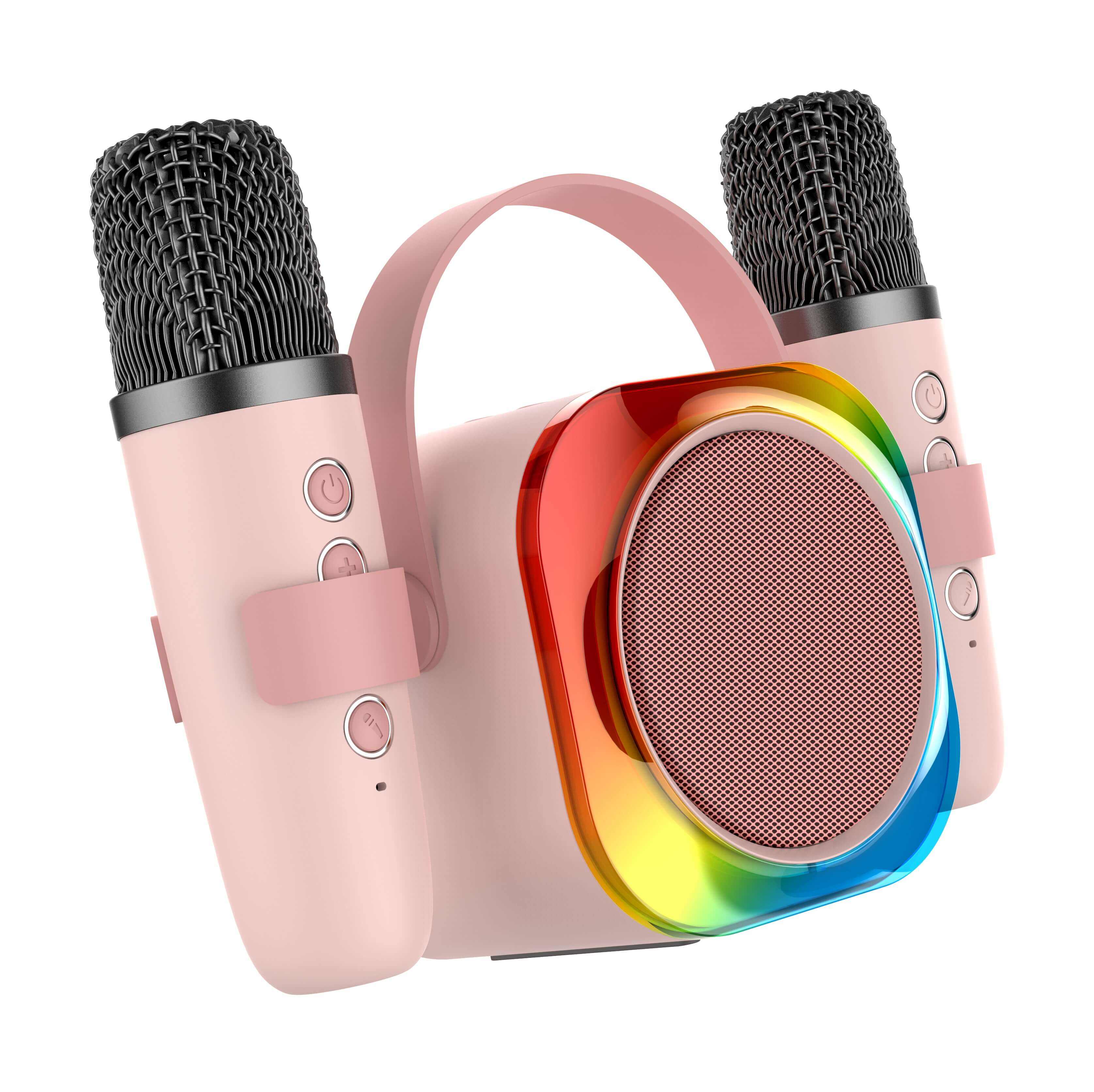 Rosa con 2 micrófonos