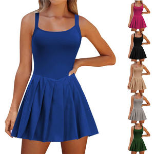 J054 مخصص دعم المرأة عالية الظهر اللباس الرياضي وصول جديد تنفس مريحة للركض اللياقة البدنية التنورات التنس - Product Image 1