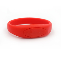 Gelang karet USB Flash Drive 32GB, gelang karet USB Flash Drive silikon murah MOQ rendah
