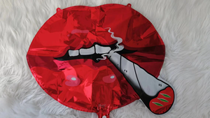 <span class=keywords><strong>Ballon</strong></span> en feuille d'aluminium à thème fumeur créatif, femme aux lèvres rouges, fournitures pour fêtes à thème dope - Product Image 5