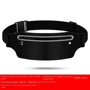 Riñonera deportiva de nailon ultrafina para hombre y mujer, cinturón de maratón impermeable multifuncional para correr, marco externo para teléfono móvil - Product Image 3