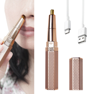 Tondeuse électrique rechargeable 4-en-1 HQ Rose Gold pour le nez, le corps et le visage, avec lames arrondies pour l'épilation des sourcils - Product Image 5