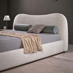 Lit King Size en Lin Capitonné de Luxe Tête de Lit Courbée Moderne Design <span class=keywords><strong>Chic</strong></span> Meubles de <span class=keywords><strong>Chambre</strong></span> à <span class=keywords><strong>Coucher</strong></span> Ensemble de Lit - Product Image 2