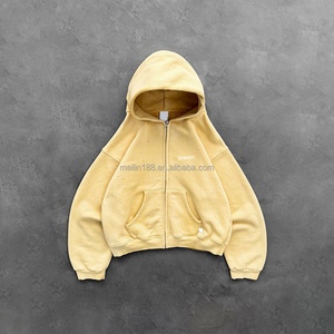 Fabricant de vêtements sur mesure de haute qualité – Sweats à capuche amples à épaules tombantes pour hommes, en coton uni, coupe oversize - Product Image 3
