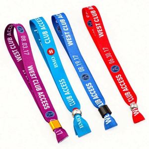 Bracelets en tissu polyester de haute qualité, écologiques, avec logo personnalisé, pour événements et festivals, cadeau promotionnel, charme luxueux. - Product Image 1