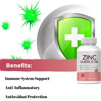 Capsules de Quercétine et de Zinc en Gros, Marque Privée d'Usine, OEM/ODM, Meilleures Ventes, Complément Antioxydant