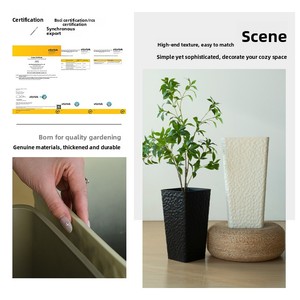Vaso per <span class=keywords><strong>Fiori</strong></span> Quadrato in Plastica di Lusso Moderno Nordico, Traspirante e Durevole, <span class=keywords><strong>Fioriera</strong></span> <span class=keywords><strong>da</strong></span> Interno per <span class=keywords><strong>Balcone</strong></span> e Soggiorno - Product Image 6