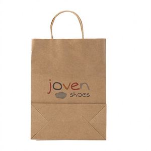 Bolsas de Papel Kraft Marrón Reciclables para Llevar Comida con Diseño Personalizado de su Logotipo y Asa - Product Image 2