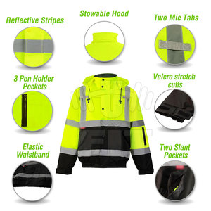 Chaqueta DE SEGURIDAD transpirable de alta visibilidad superventas para adultos, ropa de seguridad superior - Product Image 3