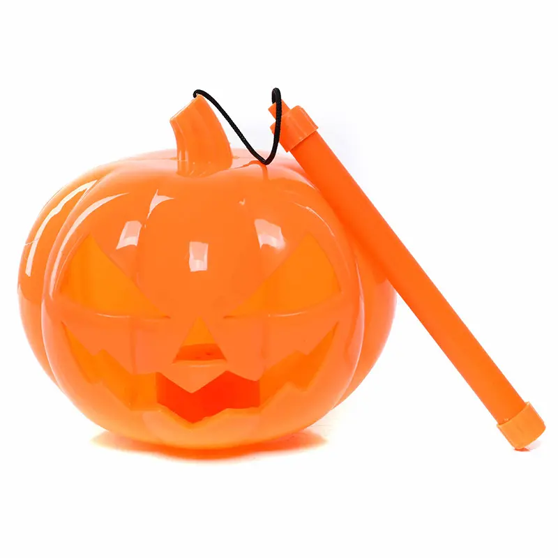 Lanterne di zucca portatili di plastica promozionali per Halloween tenere a mano lanterne di zucca giocattolo per bambini