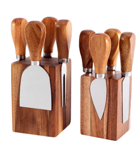 Vente en gros de <span class=keywords><strong>mini</strong></span> planche à fromage en bois d'acacia ensemble porte-bloc magnétique et outils de couteau pour plateau à fromage présentation service - Product Image 1