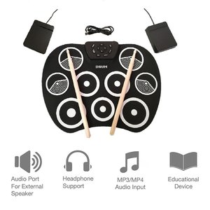 Roll Up Electronic <b>Drum</b> Kit With USB Charging Foldable Design For Beginners And Children Musical Instrument - Product Image 3