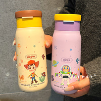 Bouteille d'eau isotherme en acier inoxydable Toy Story Buzz, mignonne tasse thermos portable à motif de dessin animé pour filles, cadeau pour la consommation quotidienne
